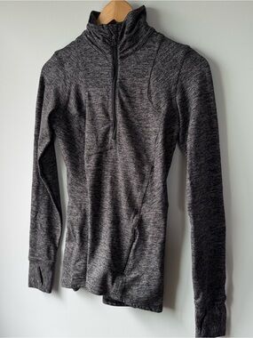 (4) lululemon Charcoal Heather Quarter-Zip Pullover